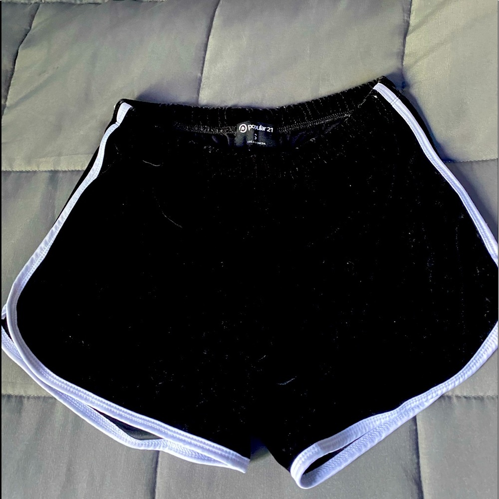 Velvet Shorts w/ white trimming